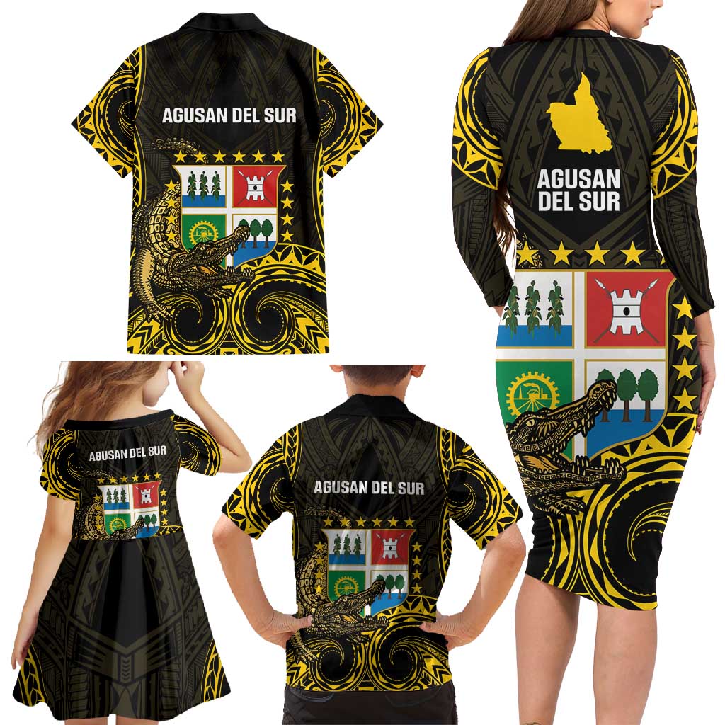Agusan del Sur Philippines Family Matching Long Sleeve Bodycon Dress and Hawaiian Shirt Habagatang Agusan Lolong