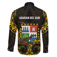 Agusan del Sur Philippines Family Matching Off The Shoulder Long Sleeve Dress and Hawaiian Shirt Habagatang Agusan Lolong