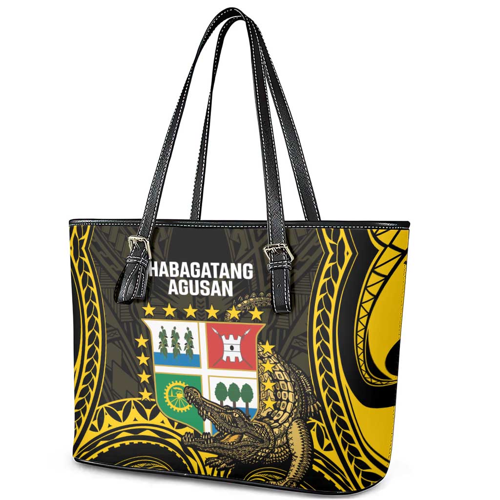 Agusan del Sur Philippines Leather Tote Bag Habagatang Agusan Lolong