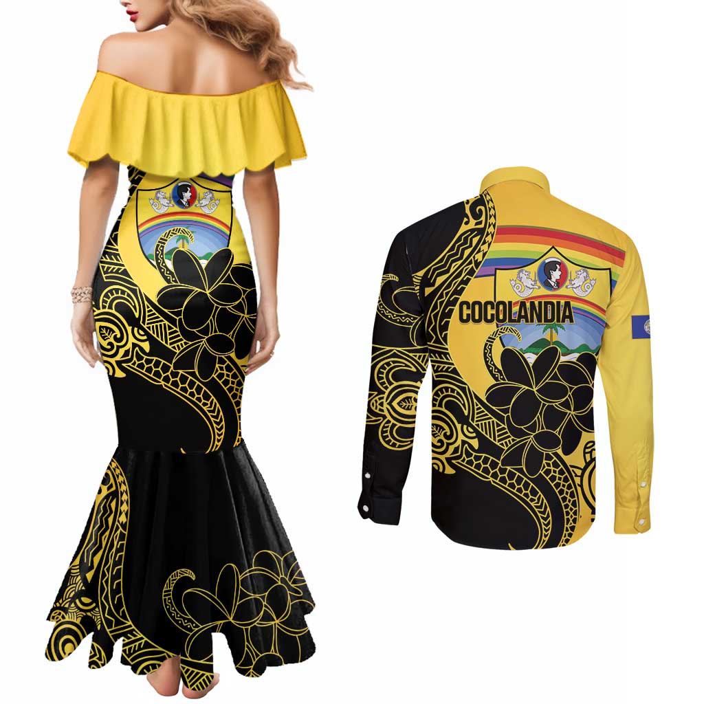 Quezon Province Couples Matching Mermaid Dress and Long Sleeve Button Shirt Cocolandia Philippines Turtle