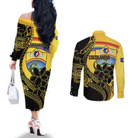 Quezon Province Couples Matching Off The Shoulder Long Sleeve Dress and Long Sleeve Button Shirt Cocolandia Philippines Turtle