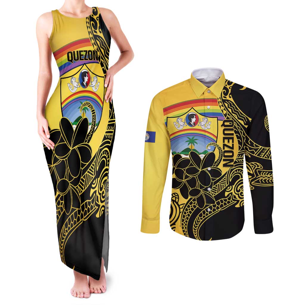 Quezon Province Couples Matching Tank Maxi Dress and Long Sleeve Button Shirt Cocolandia Philippines Turtle