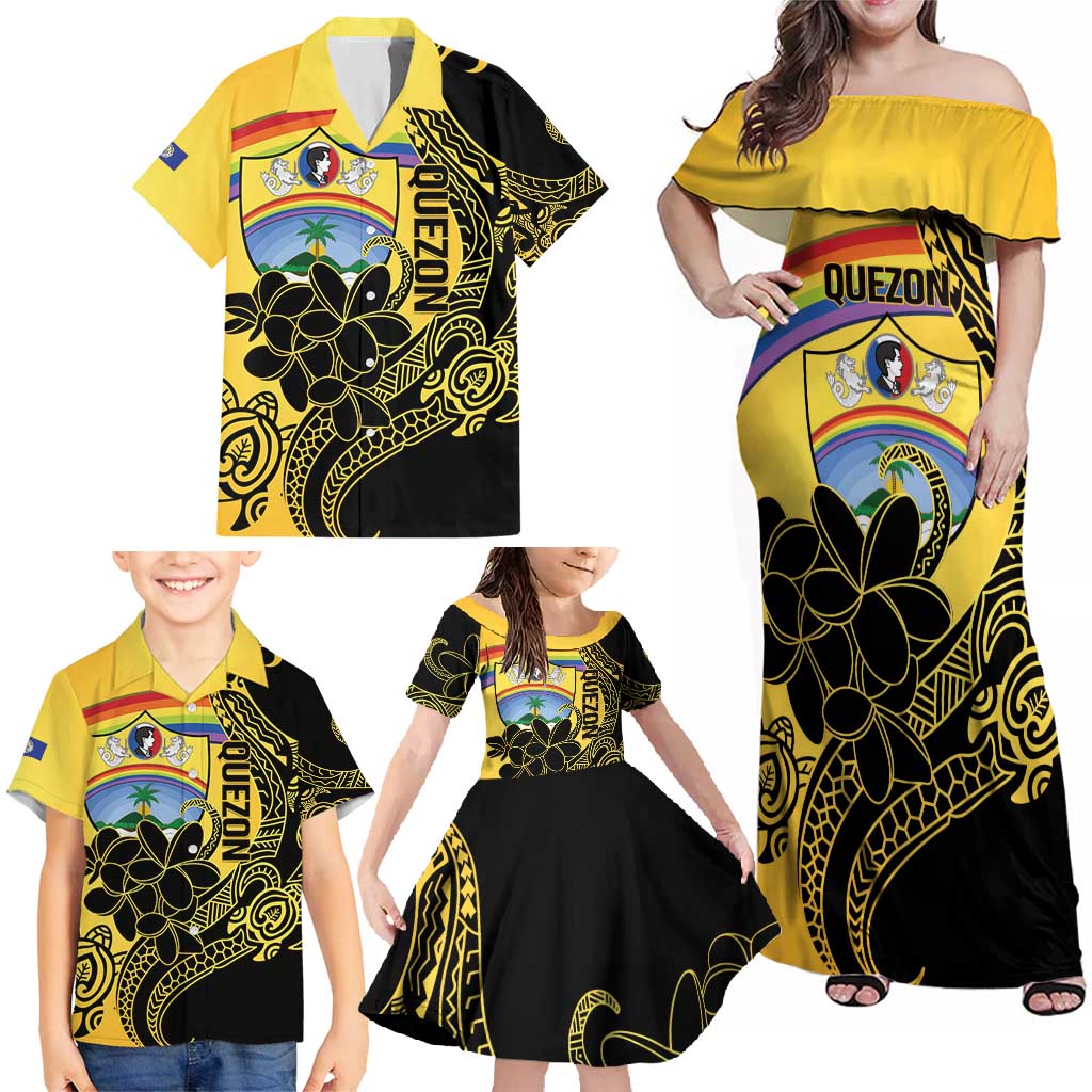 Quezon Province Family Matching Off Shoulder Maxi Dress and Hawaiian Shirt Cocolandia Philippines Turtle