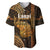 Polynesian Pride Hawaiian Islands Baseball Jersey Lani Map Gold Kanaka With Kakau LT14 Gold - Polynesian Pride