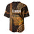 Polynesian Pride Hawaiian Islands Baseball Jersey Lani Map Gold Kanaka With Kakau LT14 - Polynesian Pride