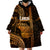 Polynesian Pride Hawaiian Islands Wearable Blanket Hoodie Lani Map Gold Kanaka With Kakau LT14 - Polynesian Pride