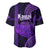 Polynesian Pride Hawaiian Islands Baseball Jersey Kauai Map Purple Kanaka With Kakau LT14 - Polynesian Pride