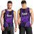 Polynesian Pride Hawaiian Islands Men Tank Top Kauai Map Purple Kanaka With Kakau LT14 - Polynesian Pride