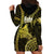 Polynesian Pride Hawaiian Islands Hoodie Dress Oahu Map Yellow Kanaka With Kakau LT14 - Polynesian Pride