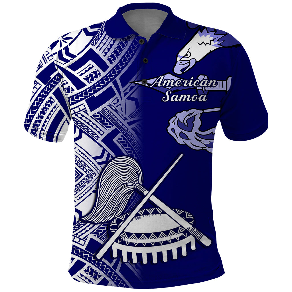 Custom American Samoa Polo Shirt July 4 Independence Day LT14 Blue - Polynesian Pride