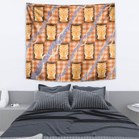 Aloha Hawaii Tiki Palaka Motifs Tapestry Honohono Lei Orange Elegant Vibes LT14 - Polynesian Pride