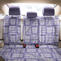 Aloha Hawaii Tiki Palaka Motifs Back Car Seat Cover Honohono Lei Purple Elegant Vibes