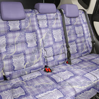 Aloha Hawaii Tiki Palaka Motifs Back Car Seat Cover Honohono Lei Purple Elegant Vibes