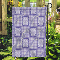 Aloha Hawaii Tiki Palaka Motifs Garden Flag Honohono Lei Purple Elegant Vibes