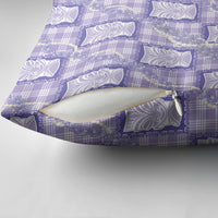 Aloha Hawaii Tiki Palaka Motifs Pillow Cover Honohono Lei Purple Elegant Vibes LT14 - Polynesian Pride