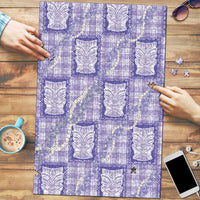 Aloha Hawaii Tiki Palaka Motifs Puzzle Honohono Lei Purple Elegant Vibes LT14 Purple - Polynesian Pride