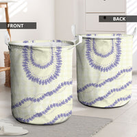 Hawaii Honohono Palaka Motifs Laundry Basket Hawaiian Orchid Lei LT14 - Polynesian Pride