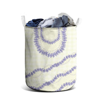 Hawaii Honohono Palaka Motifs Laundry Basket Hawaiian Orchid Lei LT14 - Polynesian Pride