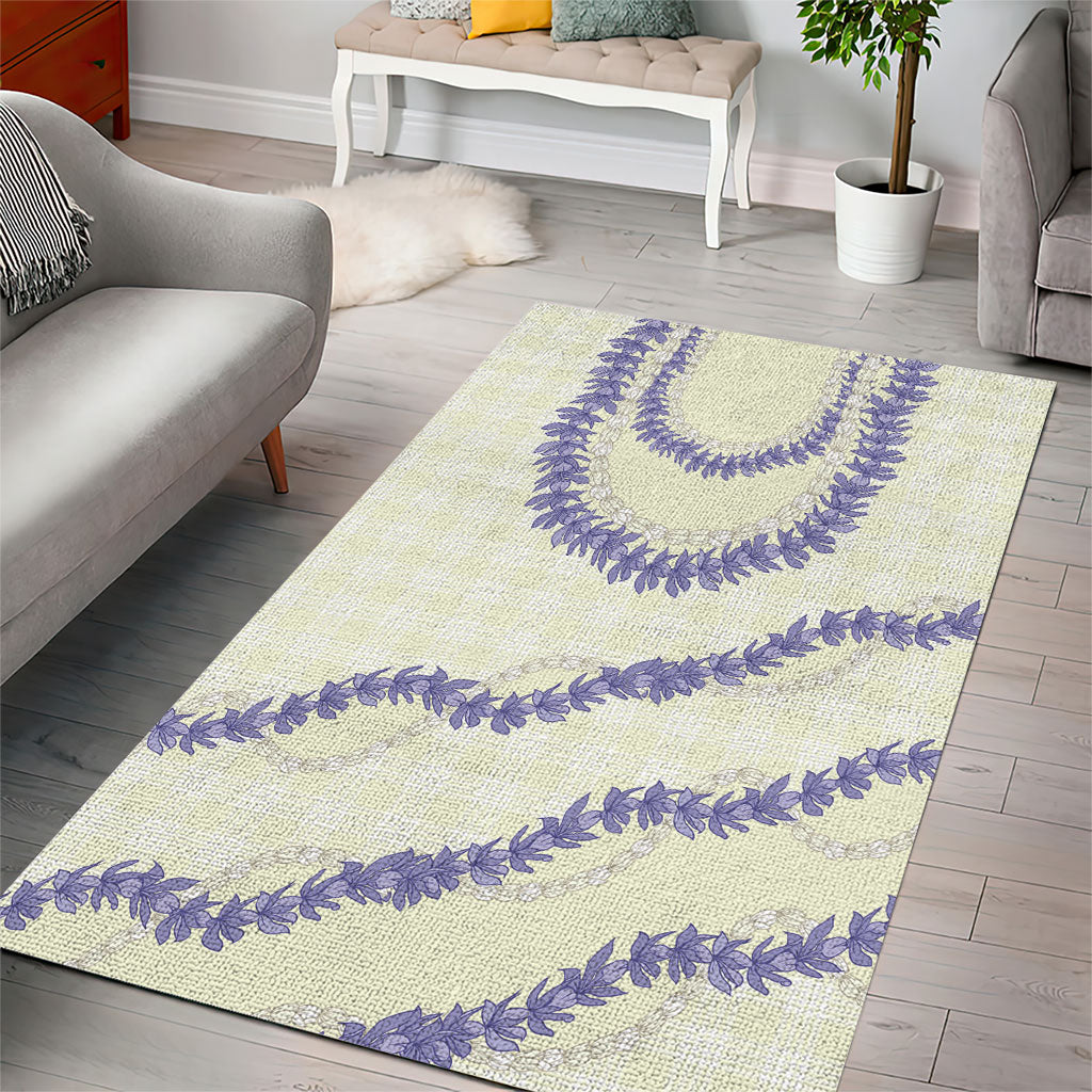 Hawaii Honohono Palaka Motifs Area Rug Hawaiian Orchid Lei LT14 - Polynesian Pride