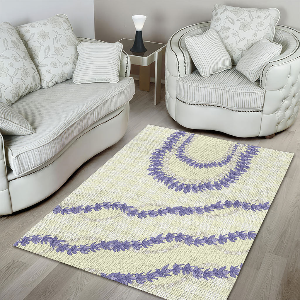 Hawaii Honohono Palaka Motifs Area Rug Hawaiian Orchid Lei LT14 - Polynesian Pride