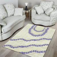 Hawaii Honohono Palaka Motifs Area Rug Hawaiian Orchid Lei LT14 - Polynesian Pride