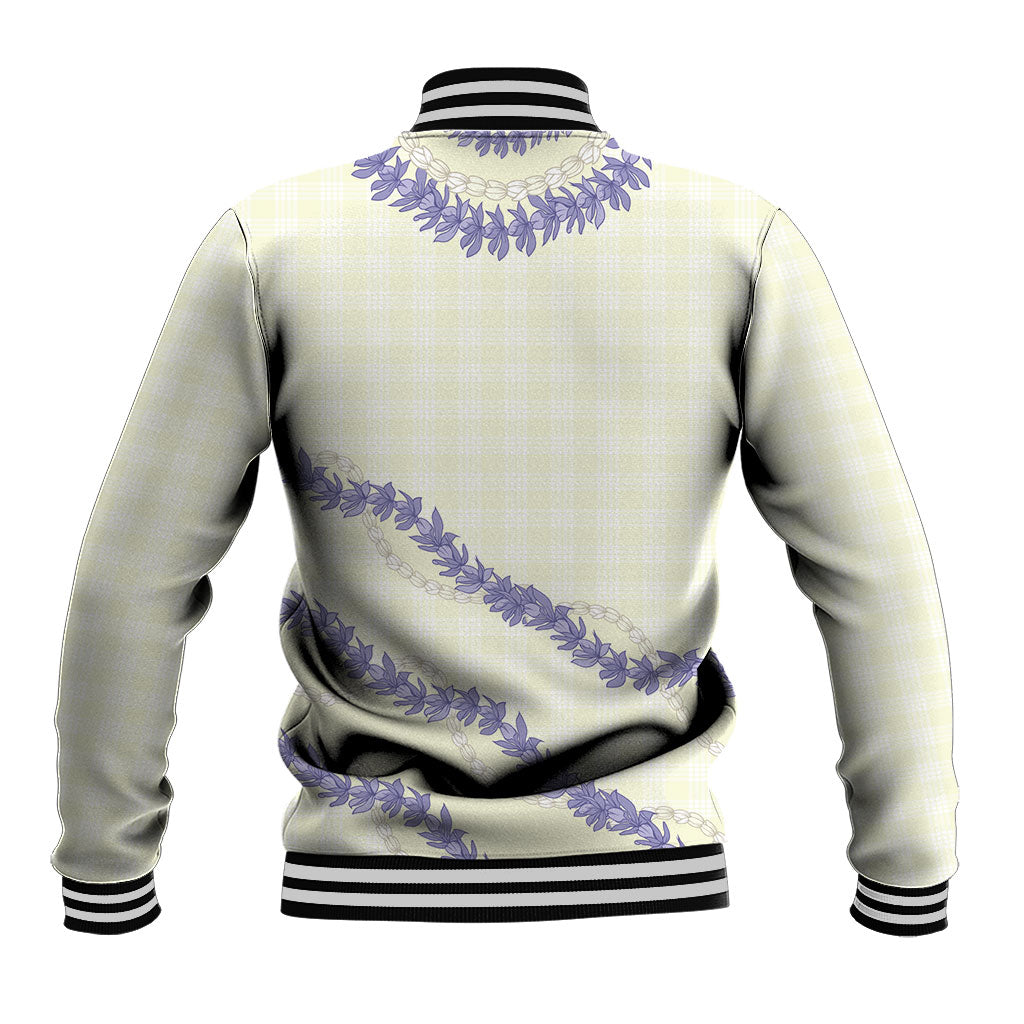 Hawaii Honohono Palaka Motifs Baseball Jacket Hawaiian Orchid Lei LT14 - Polynesian Pride