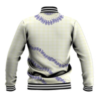 Hawaii Honohono Palaka Motifs Baseball Jacket Hawaiian Orchid Lei LT14 - Polynesian Pride