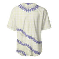 Hawaii Honohono Palaka Motifs Baseball Jersey Hawaiian Orchid Lei LT14 - Polynesian Pride