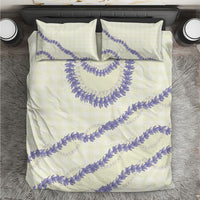 Hawaii Honohono Palaka Motifs Bedding Set Hawaiian Orchid Lei LT14 Cream - Polynesian Pride