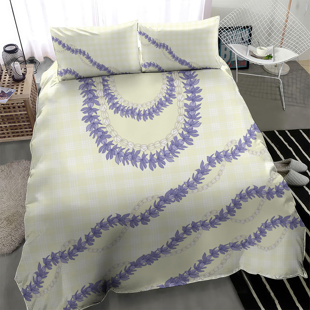 Hawaii Honohono Palaka Motifs Bedding Set Hawaiian Orchid Lei LT14 - Polynesian Pride