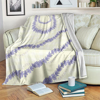 Hawaii Honohono Palaka Motifs Blanket Hawaiian Orchid Lei