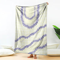 Hawaii Honohono Palaka Motifs Blanket Hawaiian Orchid Lei