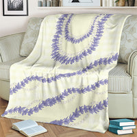 Hawaii Honohono Palaka Motifs Blanket Hawaiian Orchid Lei