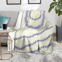 Hawaii Honohono Palaka Motifs Blanket Hawaiian Orchid Lei