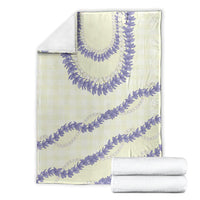 Hawaii Honohono Palaka Motifs Blanket Hawaiian Orchid Lei