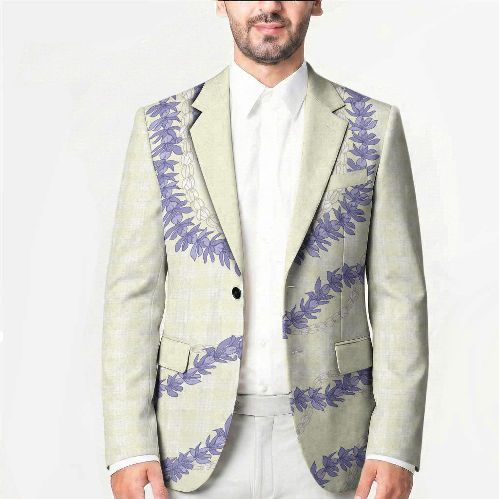 Hawaii Honohono Palaka Motifs Blazer Hawaiian Orchid Lei LT14 - Polynesian Pride