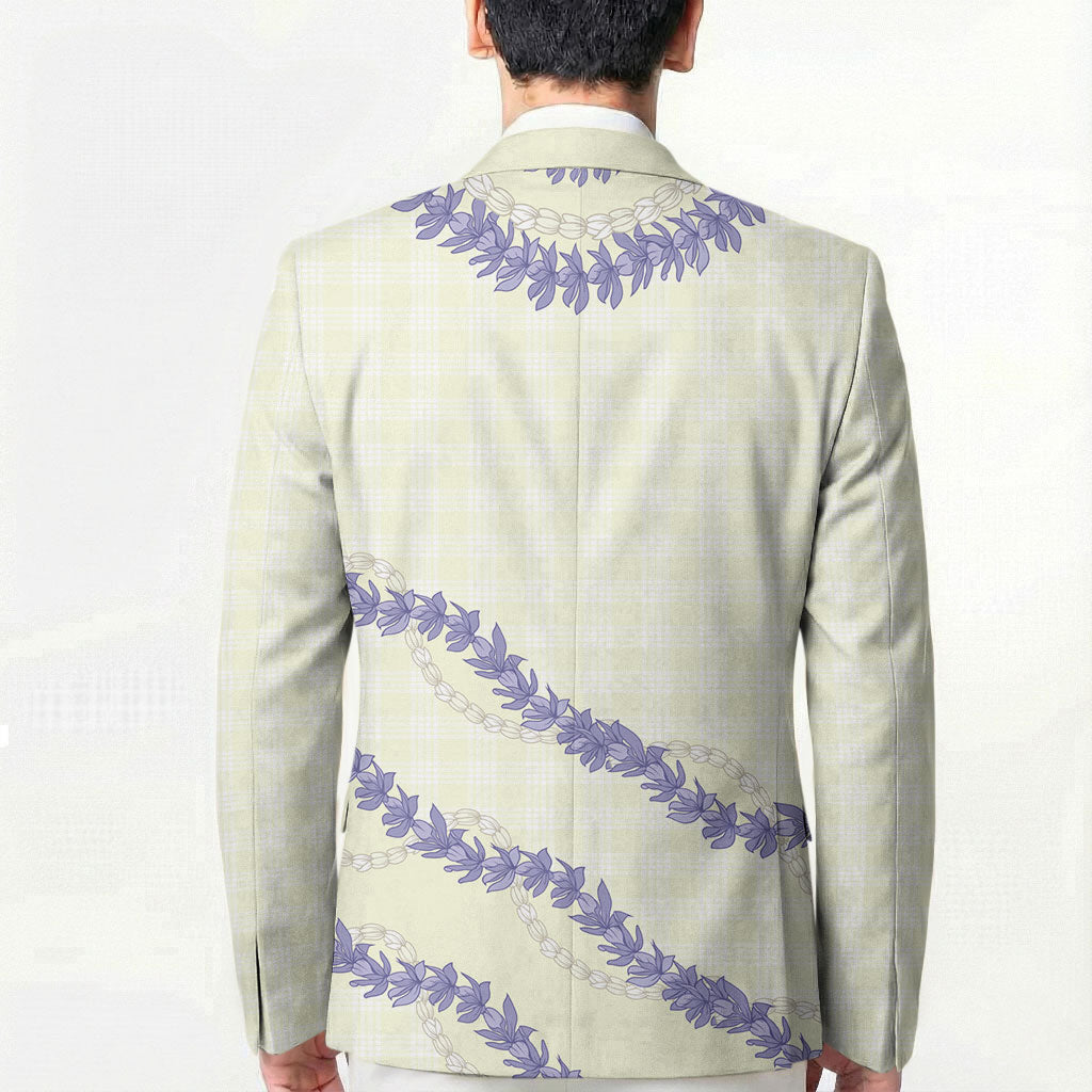 Hawaii Honohono Palaka Motifs Blazer Hawaiian Orchid Lei LT14 - Polynesian Pride