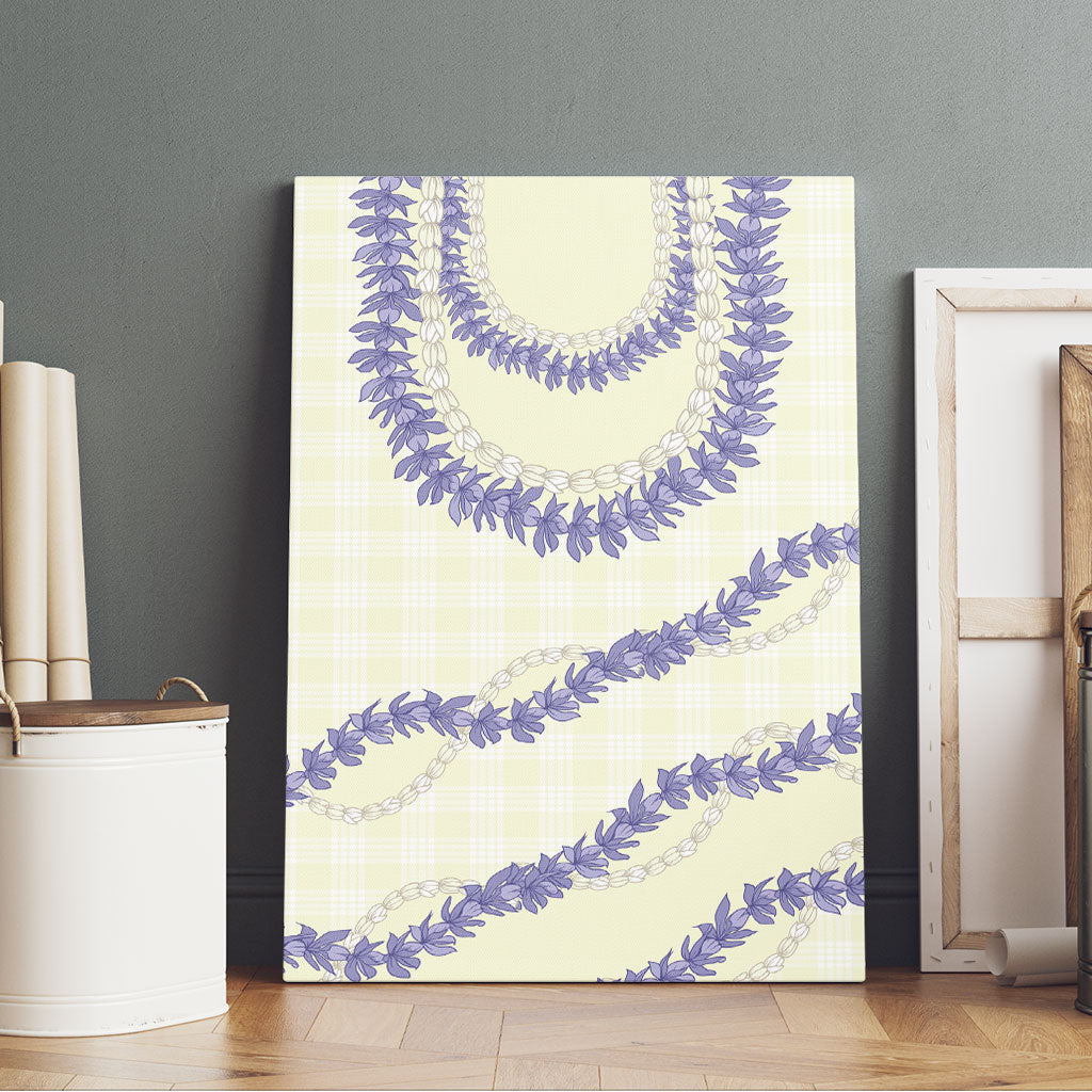 Hawaii Honohono Palaka Motifs Canvas Wall Art Hawaiian Orchid Lei LT14 - Polynesian Pride