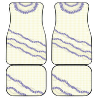 Hawaii Honohono Palaka Motifs Car Mats Hawaiian Orchid Lei LT14 - Polynesian Pride