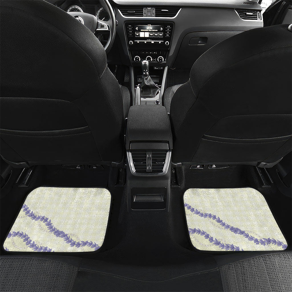 Hawaii Honohono Palaka Motifs Car Mats Hawaiian Orchid Lei LT14 Set 2pcs - Back Cream - Polynesian Pride