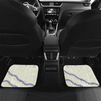 Hawaii Honohono Palaka Motifs Car Mats Hawaiian Orchid Lei LT14 Set 2pcs - Back Cream - Polynesian Pride
