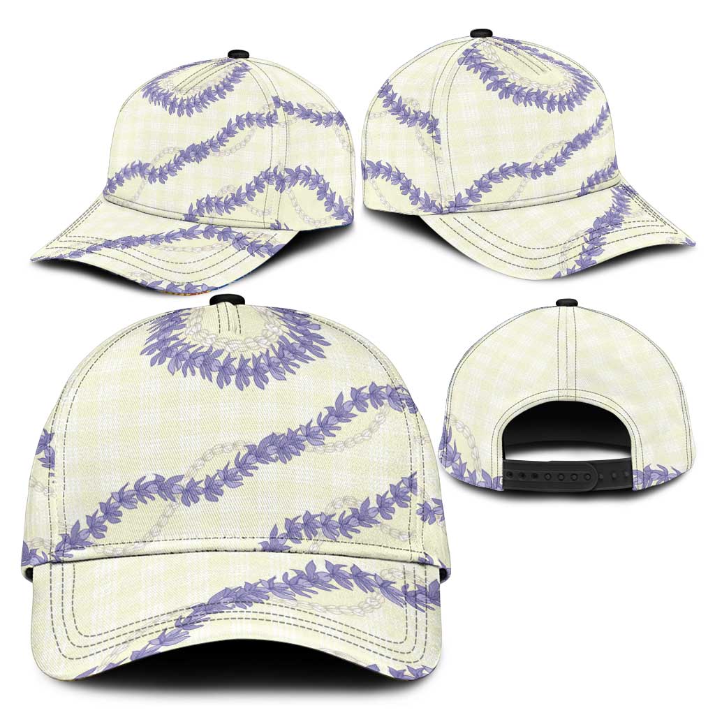 Hawaii Honohono Palaka Motifs Classic Cap Hawaiian Orchid Lei LT14 - Polynesian Pride