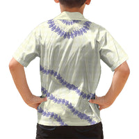 Hawaii Honohono Palaka Motifs Family Matching Off Shoulder Short Dress and Hawaiian Shirt Hawaiian Orchid Lei