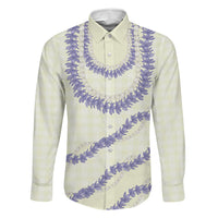 Hawaii Honohono Palaka Motifs Family Matching Puletasi and Hawaiian Shirt Hawaiian Orchid Lei