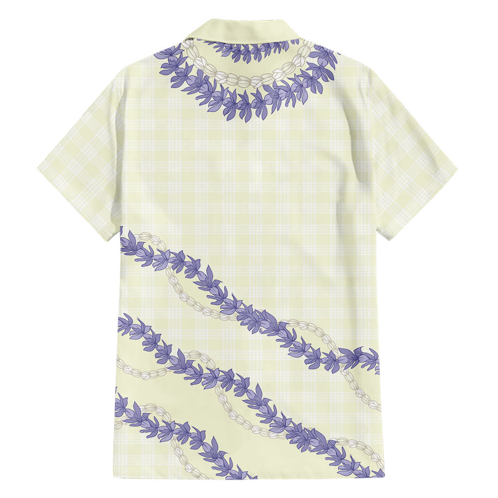 Hawaii Honohono Palaka Motifs Family Matching Tank Maxi Dress and Hawaiian Shirt Hawaiian Orchid Lei