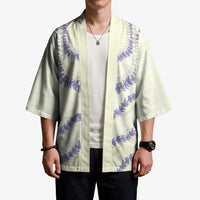 Hawaii Honohono Palaka Motifs Kimono Hawaiian Orchid Lei LT14 - Polynesian Pride