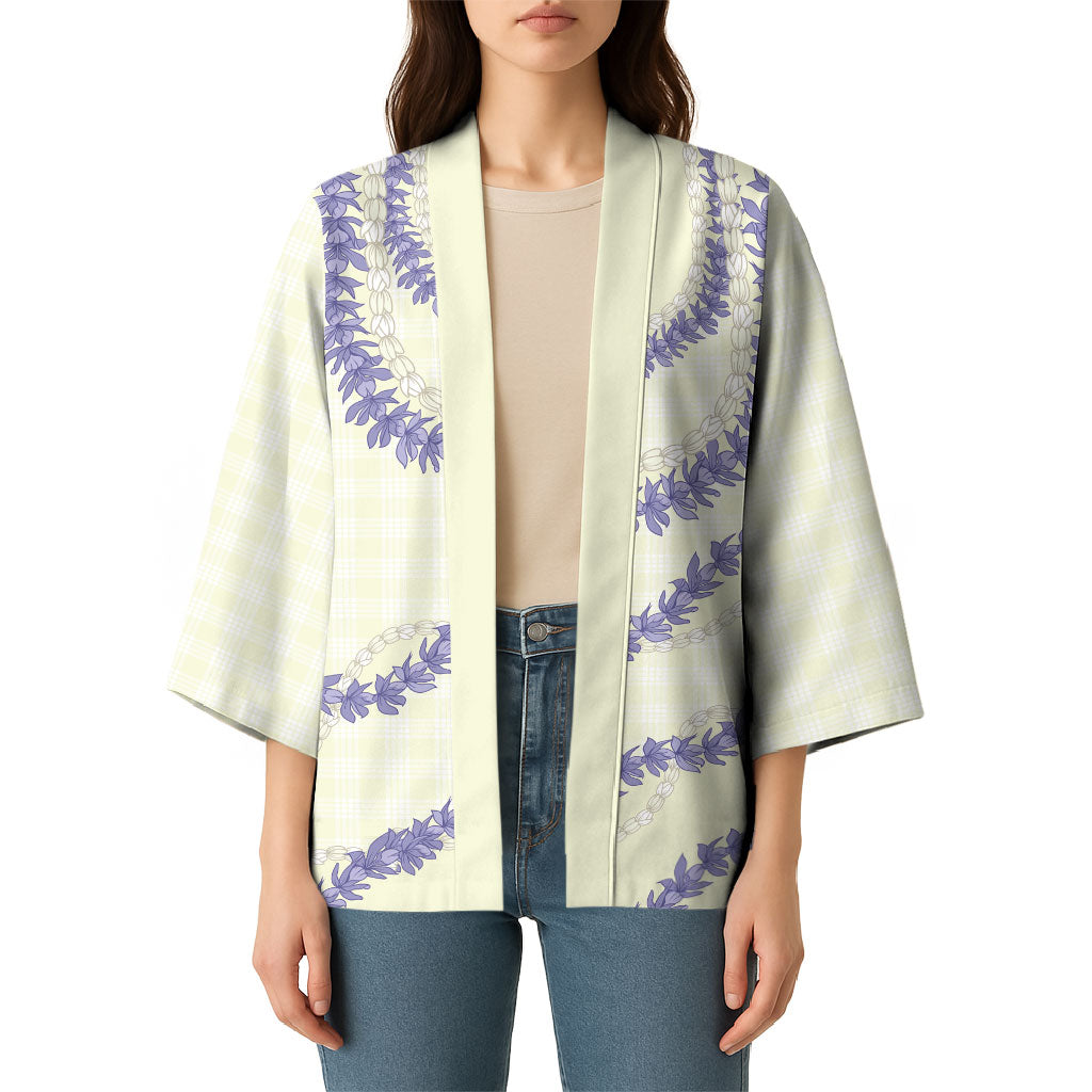 Hawaii Honohono Palaka Motifs Kimono Hawaiian Orchid Lei LT14 - Polynesian Pride