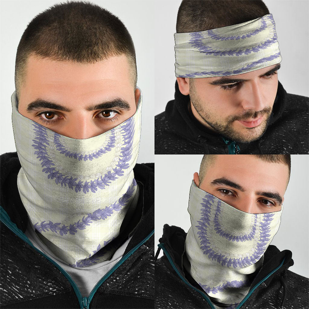 Hawaii Honohono Palaka Motifs Neck Gaiter Hawaiian Orchid Lei LT14 - Polynesian Pride