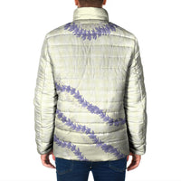 Hawaii Honohono Palaka Motifs Padded Jacket Hawaiian Orchid Lei LT14 - Polynesian Pride