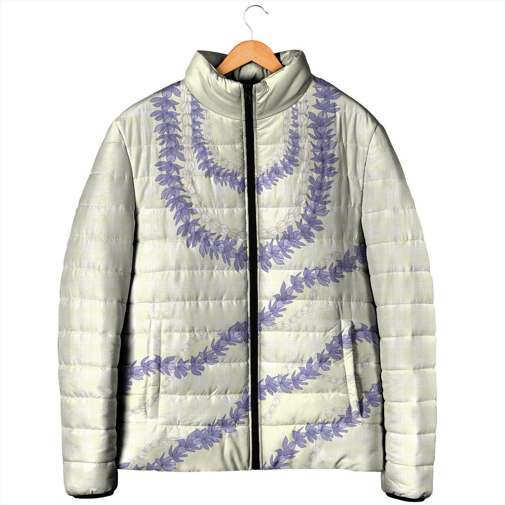 Hawaii Honohono Palaka Motifs Padded Jacket Hawaiian Orchid Lei LT14 - Polynesian Pride